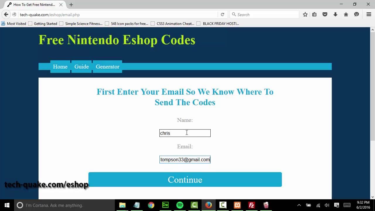 eshop code generator no verification